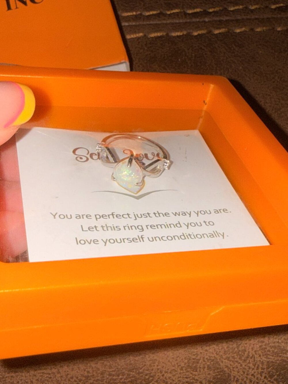 Self Love Heart Crown Opal Ring